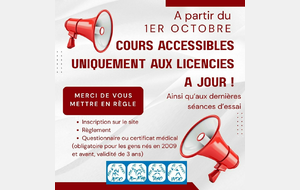 (Ré)inscriptions pour la nouvelle saison