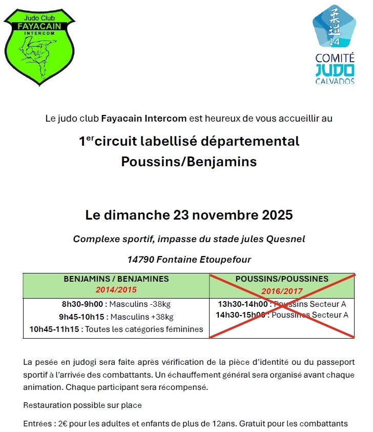1er circuit départ Benjamin (Fontaine Etoupefour)